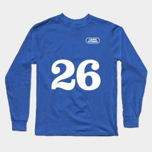 Ligier Gitanes Jacques Laffite sacred 26 number ! - white print Long Sleeve T-Shirt